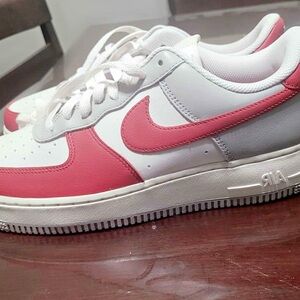 Nike Air Force 1 Shoes - White and Pink gray